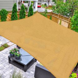 Shade Sail Canopy Durable Fabric Canopy Block Top Cover Rectangle for Patio Backyard Garden Pool Outdoor Activities (12'X16').