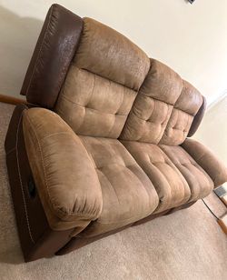 Mesa Two Tone Brown Stitching Style Sofa