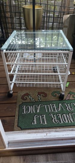 Wire 2 Drawer Storage Cart