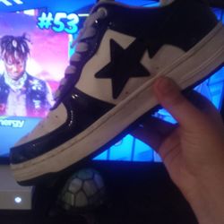 Black And White Bapesta Not New *Check Description* 