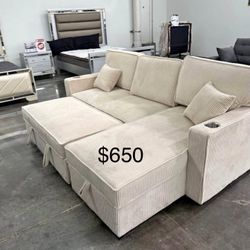 New Sleeper Sectional Couch / Free Delivery 
