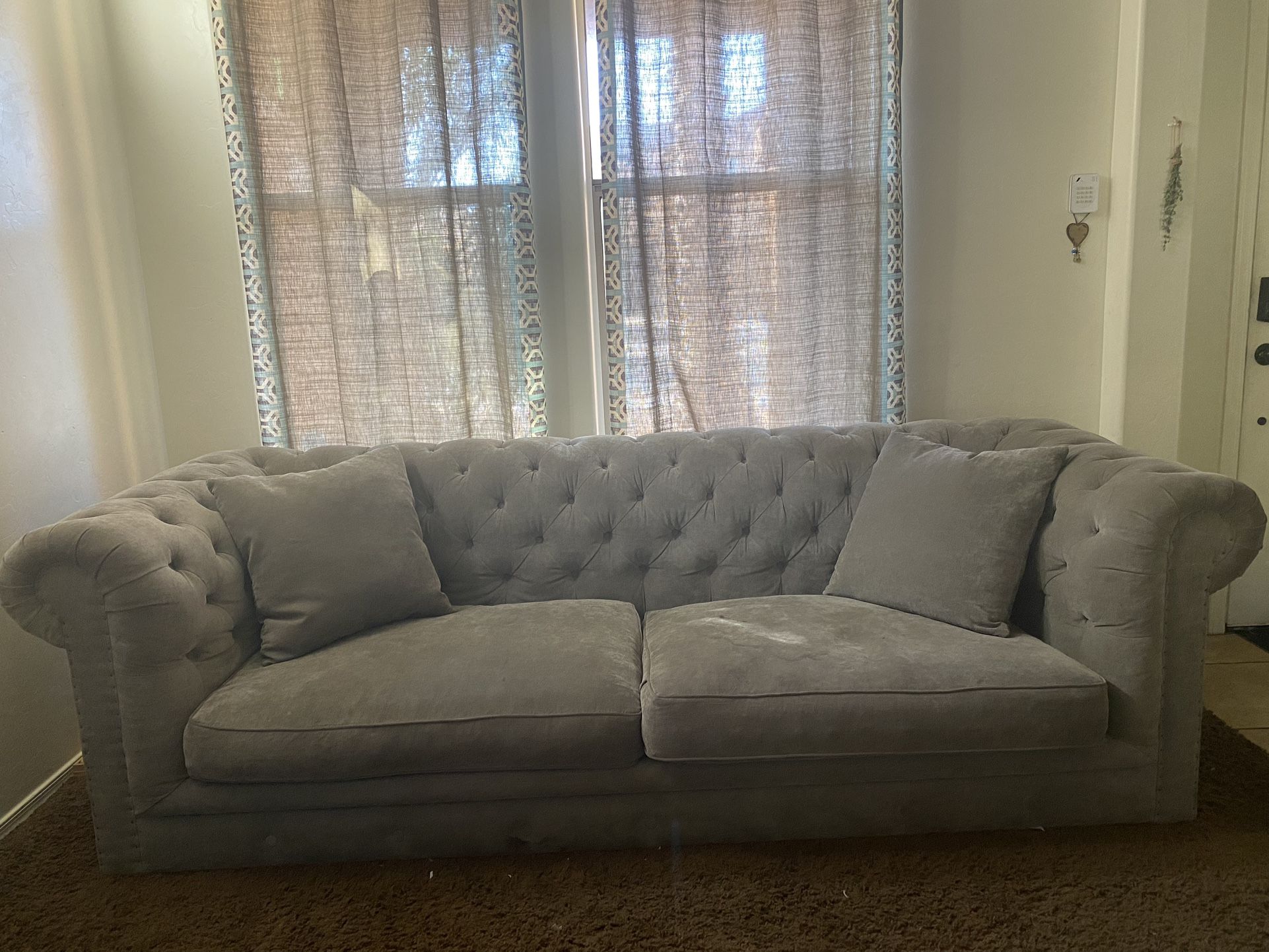 Grey Couch (Feather Filled)