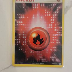 Fire Energy 102/106 EX Emerald Holo Secret Rare Vintage Pokemon TCG Card - NM!