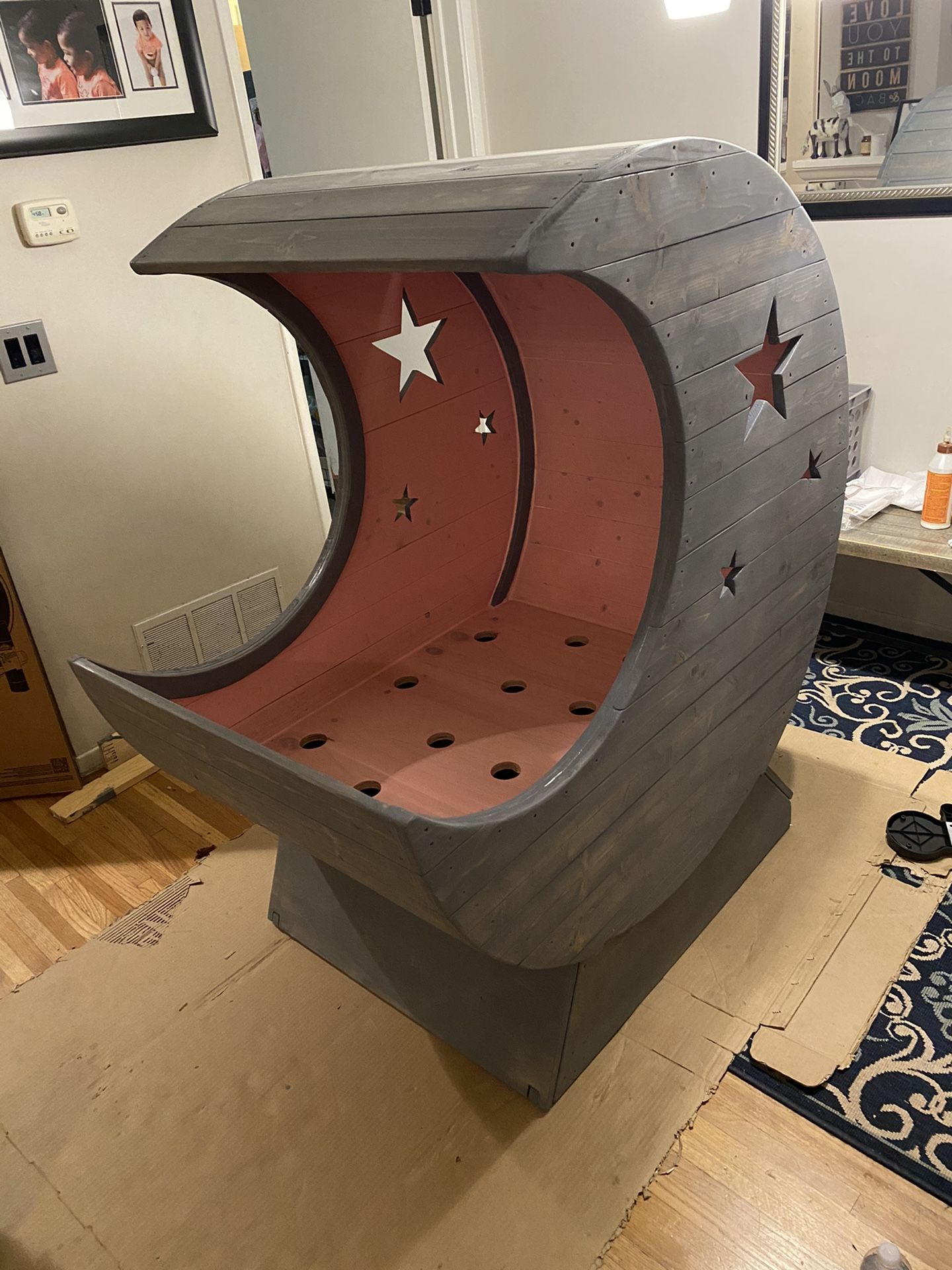 Moon cradle crib Nursery furniture Decor