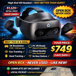 HTC Vive Focus Vision VR Headset – Open Box – $749 (SAVE $400+)