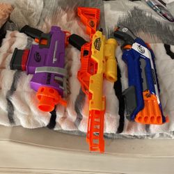 3 Perfect Working Nerf Guns With Extra Bullets