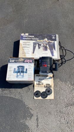 Skill Plunge Router and Craftsman Router Table