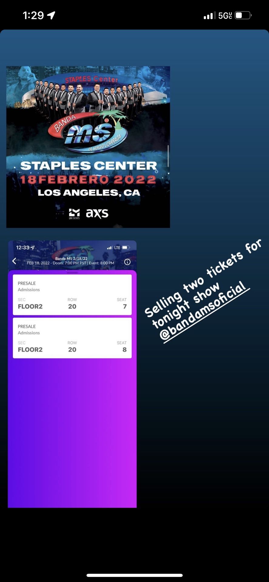 Banda MS Tickets SOLD OUT