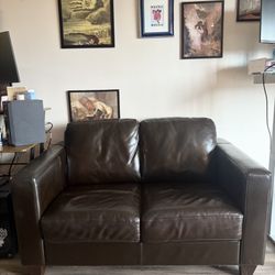 Black Leather Couch 