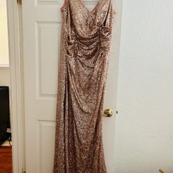 Rose Gold Dress Beautiful Sequence