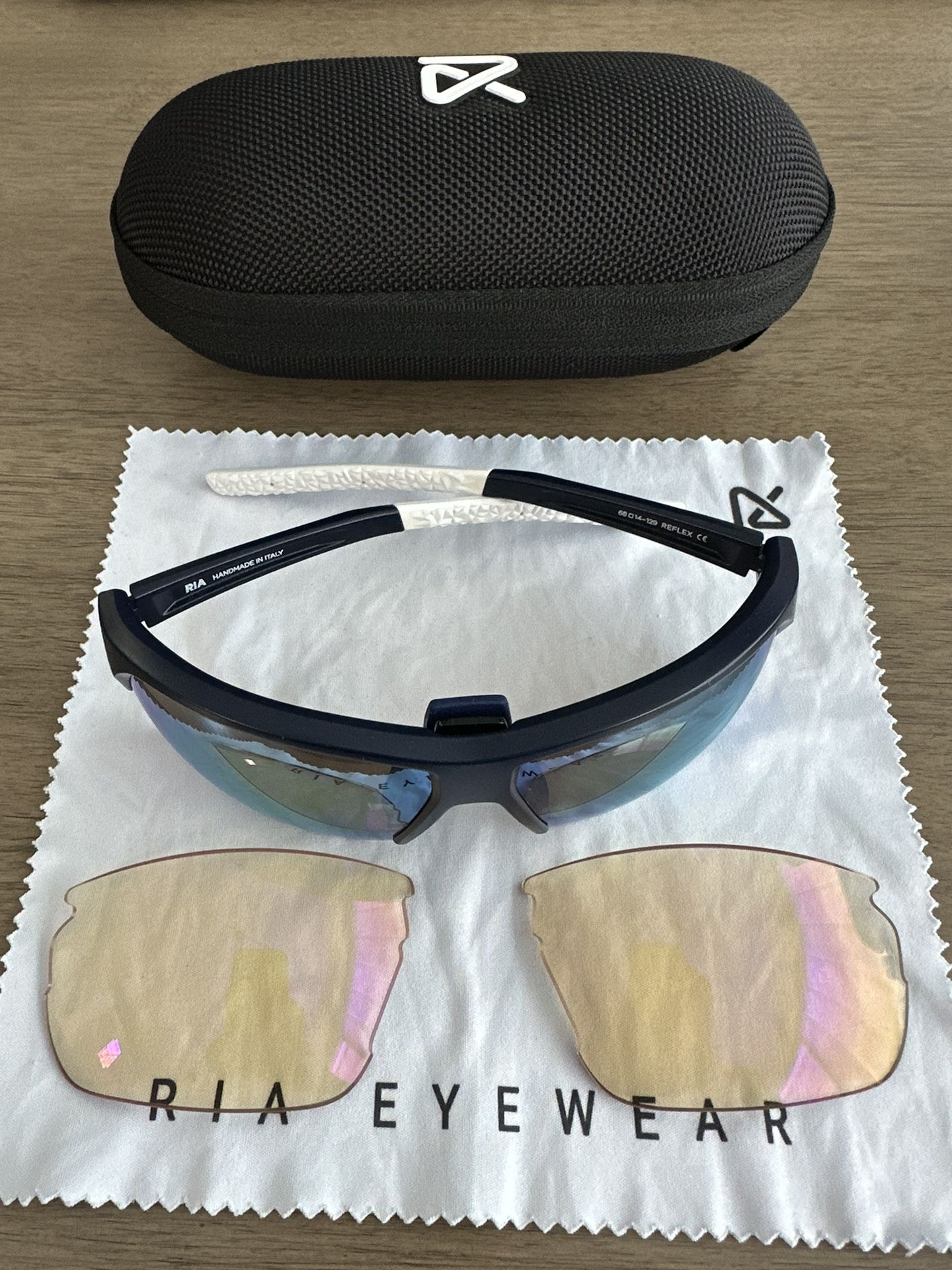 RIA Eyewear | Reflex Frame And  [Court HD+] & [Hybrid Orange HD+] Lenses For Tennis And Pickleball