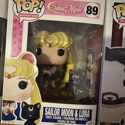 Sailor Moon and Luna Funko Pop