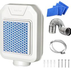 Best-vent Indoor Dryer Vent, Upgraded Dryer Vent with Flap for Electric Dryer, Stainless Steel Screen Filter, Polyester Filter, Replacement Kit