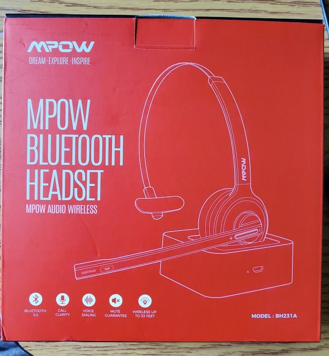 Bluetooth Office Headset With Microphone