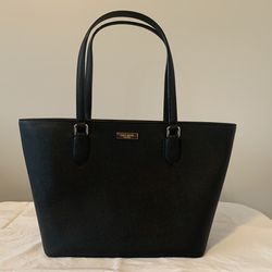 Kate Spade Small Dally Laurel Way Black Leather Tote/Handbag