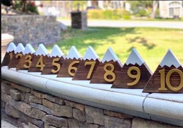Beautiful wooden table numbers for weddings, engagements or other occasions