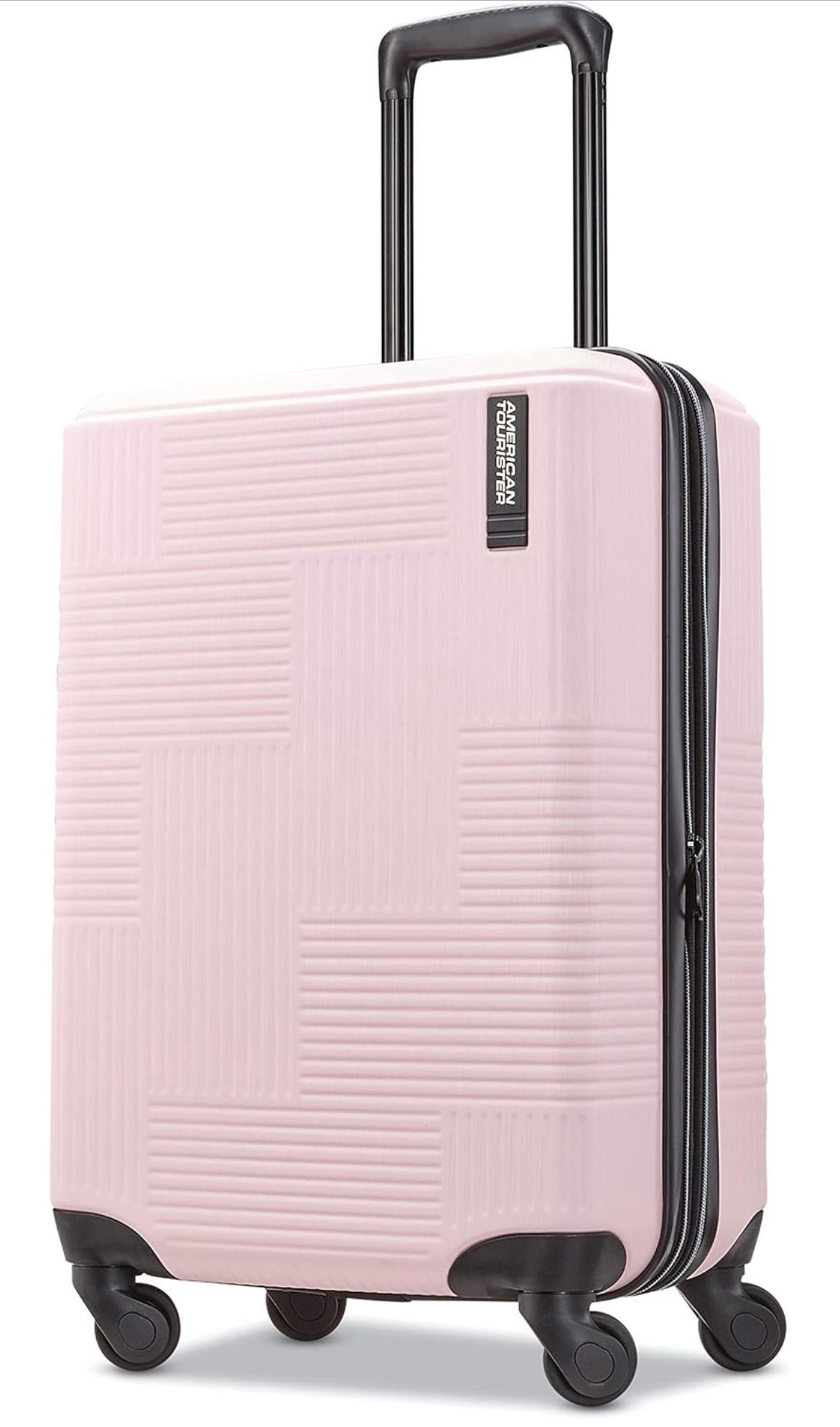 American Tourister Stratum XLT Expandable Hardside Luggage with Spinner Wheels, Pink Blush.