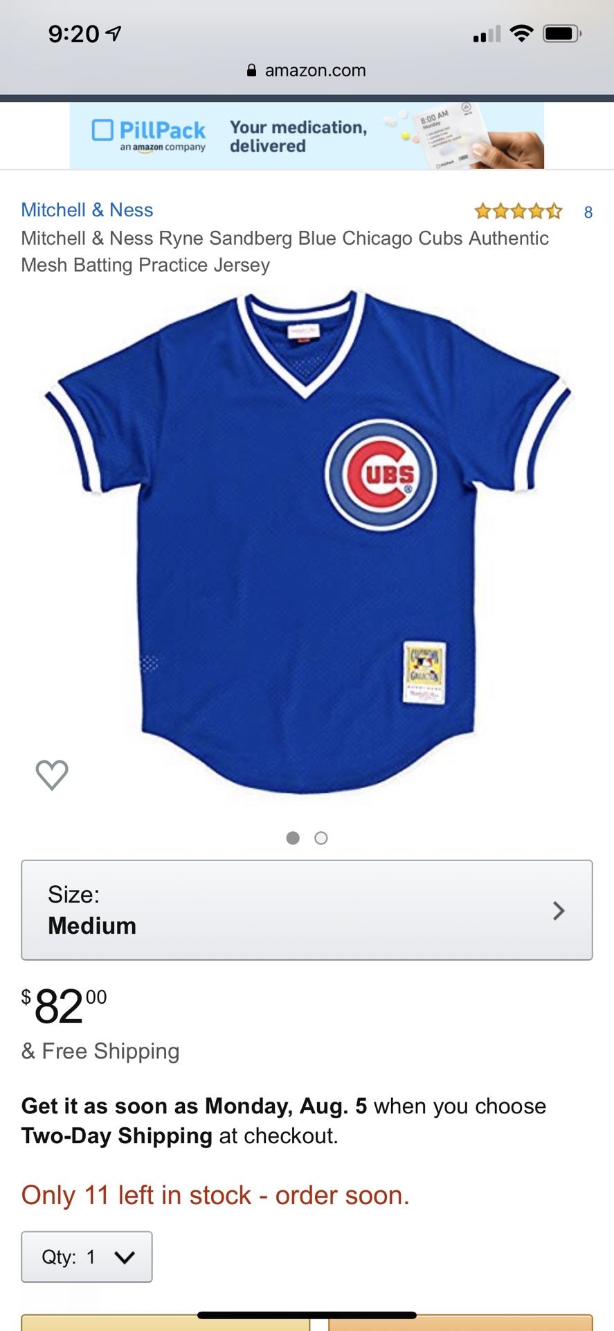 Ryne Sandberg Blue Chicago Cubs Authentic Mesh Batting Practice Jersey
