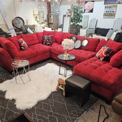 Large Red Sectional 