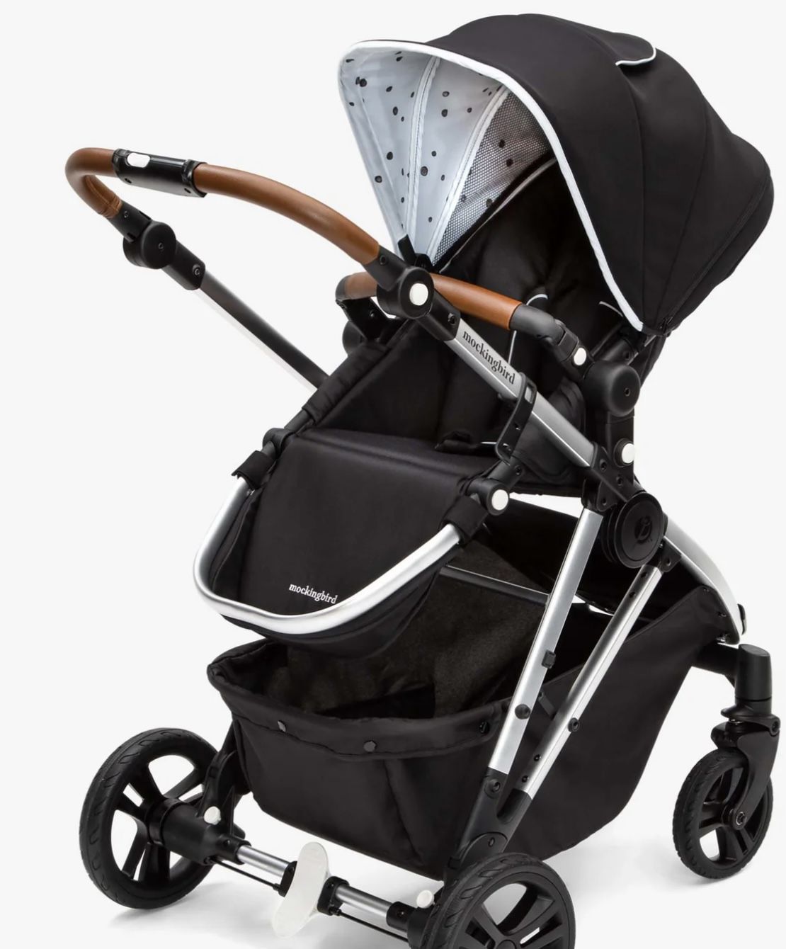 Mockingbird Single Stroller β Polka Dot Lining, Excellent Condition!