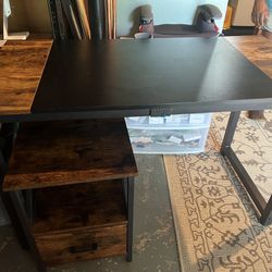 Desk and Matching Side Table 