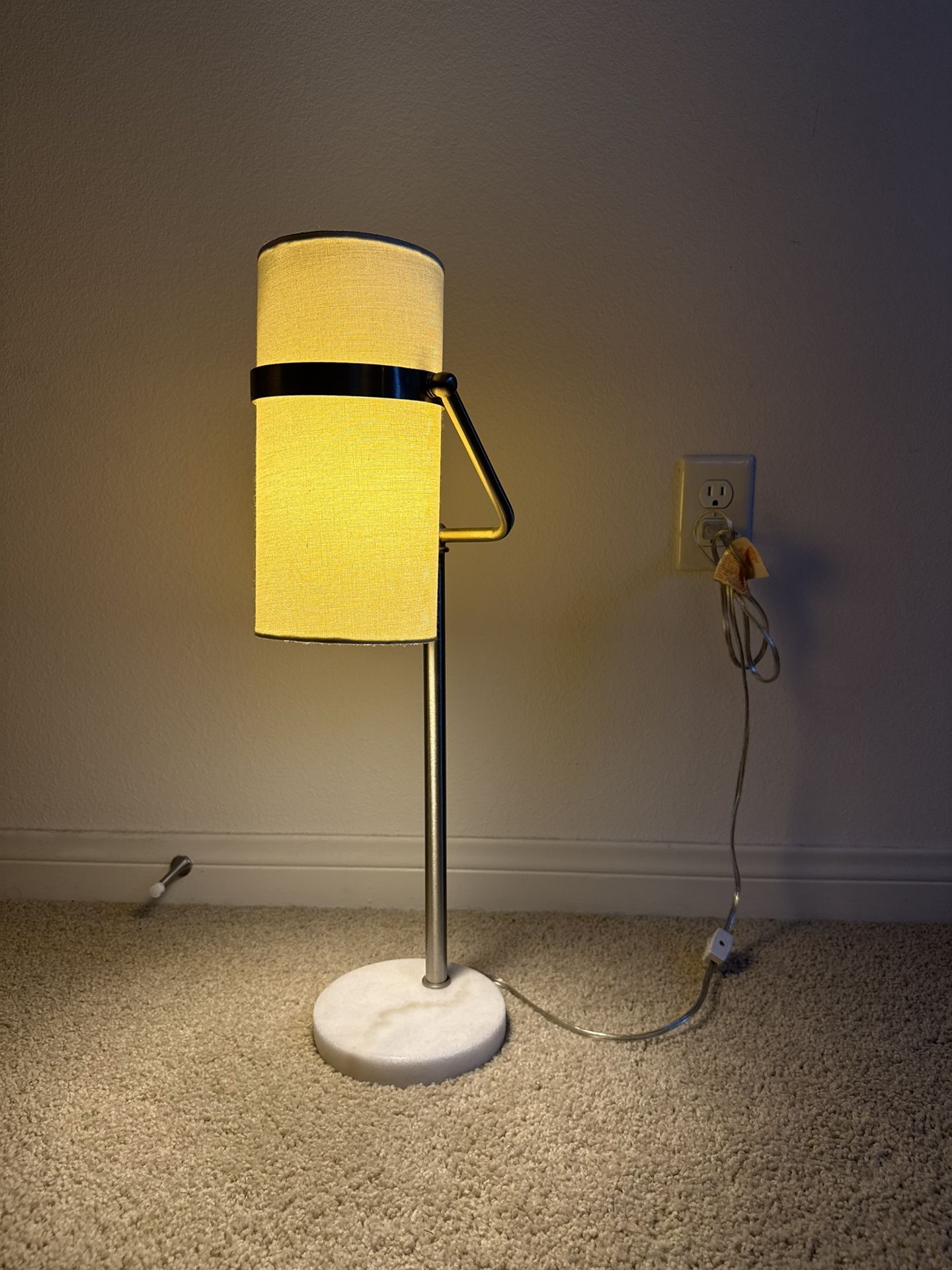 Modern Canvas & Metal Lamp — $70 (OBO)