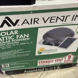 Solar attic fan