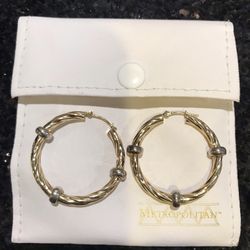  Sterling Silver and 14K Gold Earrings by Metropolitan