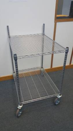 Commercial Industrial Heavy Duty Metal, Locking Wire Shelving/Cart