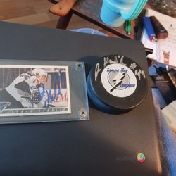 Roman Hamrlik Lighting 1st Draft Lik Signed Puk And Card