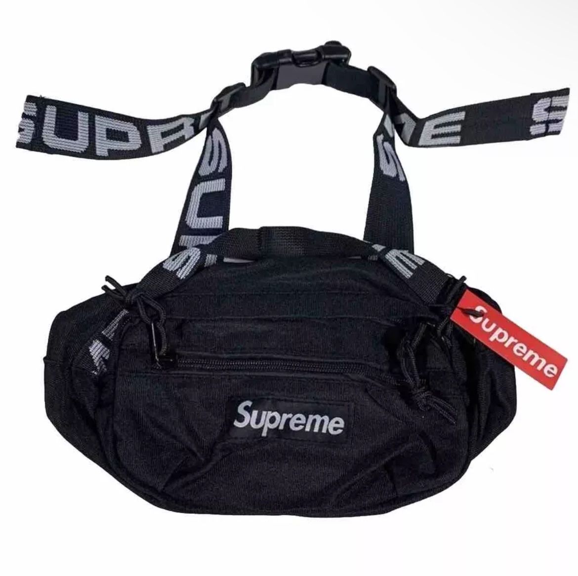 NWT Black Supreme Waist Bag Fanny Pack SS18