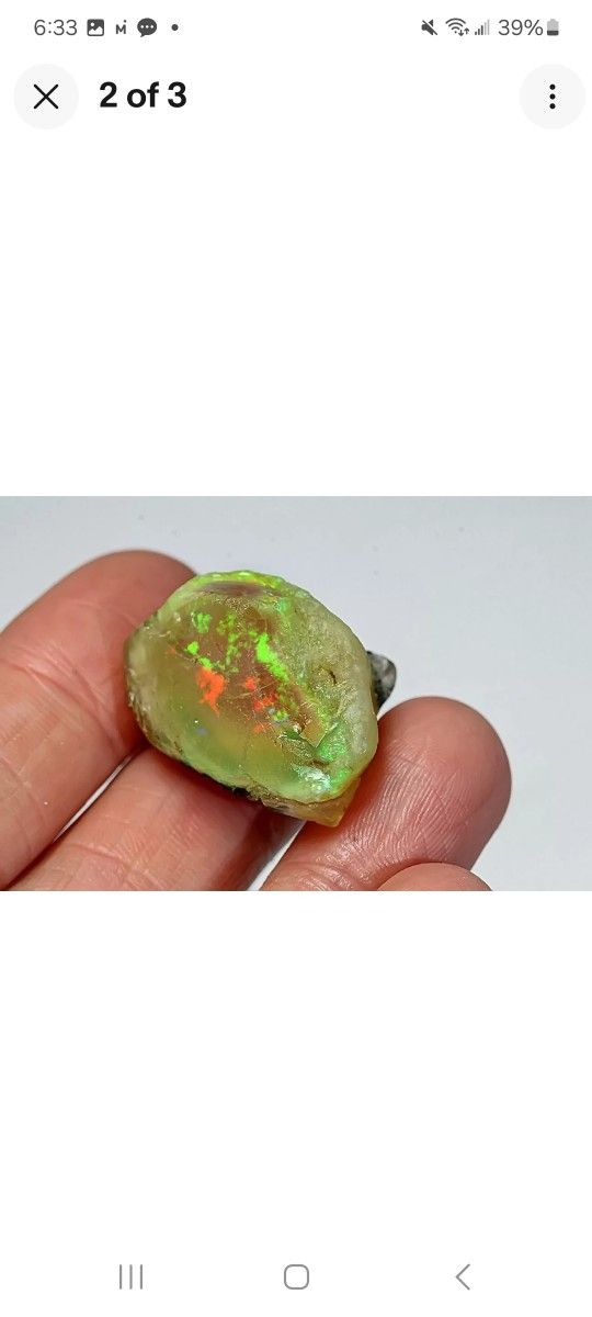 34Ct Ethiopian Welo Opal Play Of Color Facet Rough Specimen YOW139