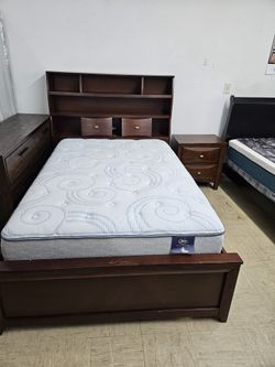 Full Storage Bed With Trundle And Nightstand 