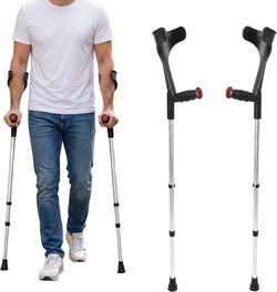 Forearm Crutches Pair Adjustable Aluminum New