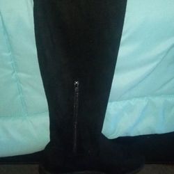 Over The Knee Black Suede Boots