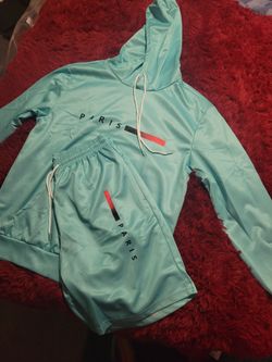 Green hoodieshorts set for men size XL