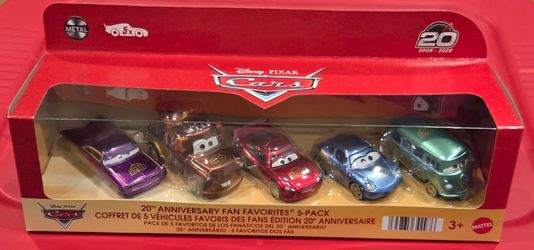 Disney Pixar Cars 20th Anniversary Fan Favorites 5-pack Chase Set