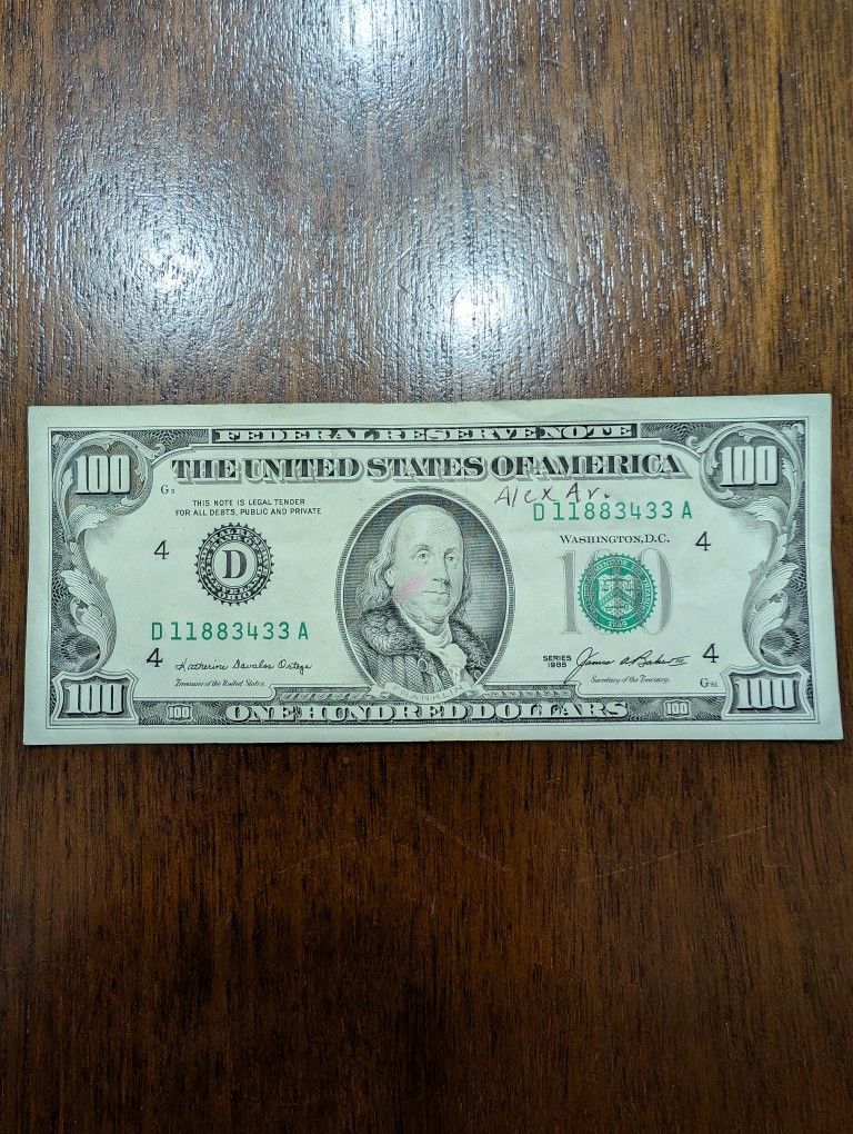 100 Dollar Bill Circulated Series 1985
