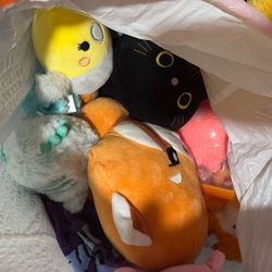 Bag Full Of Plush Care Bears 🐻 , Disney Etc.