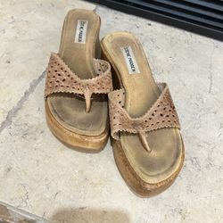 Steve Madden Wooden Wedge Sandals