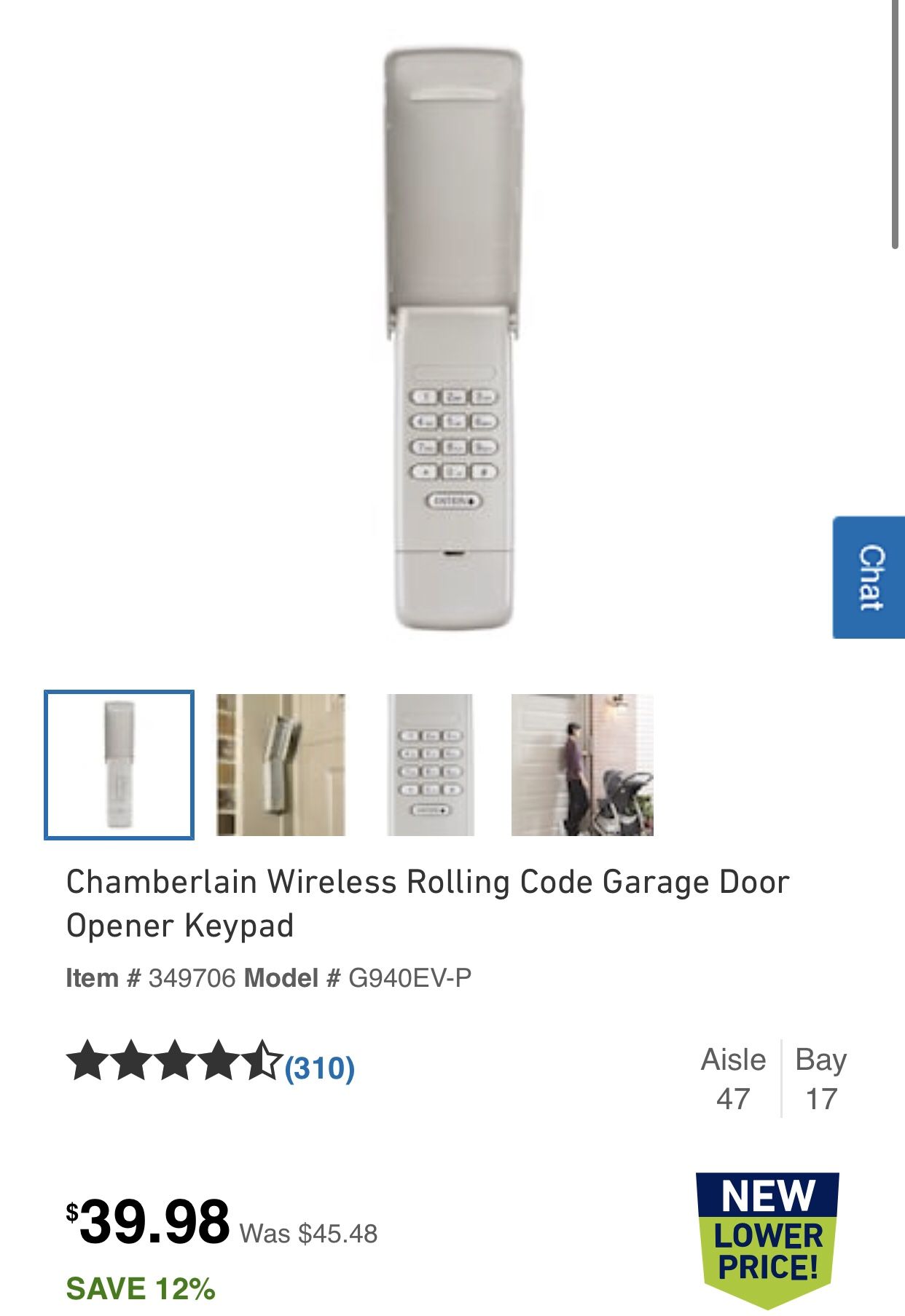 Wireless Garage Door Keypad