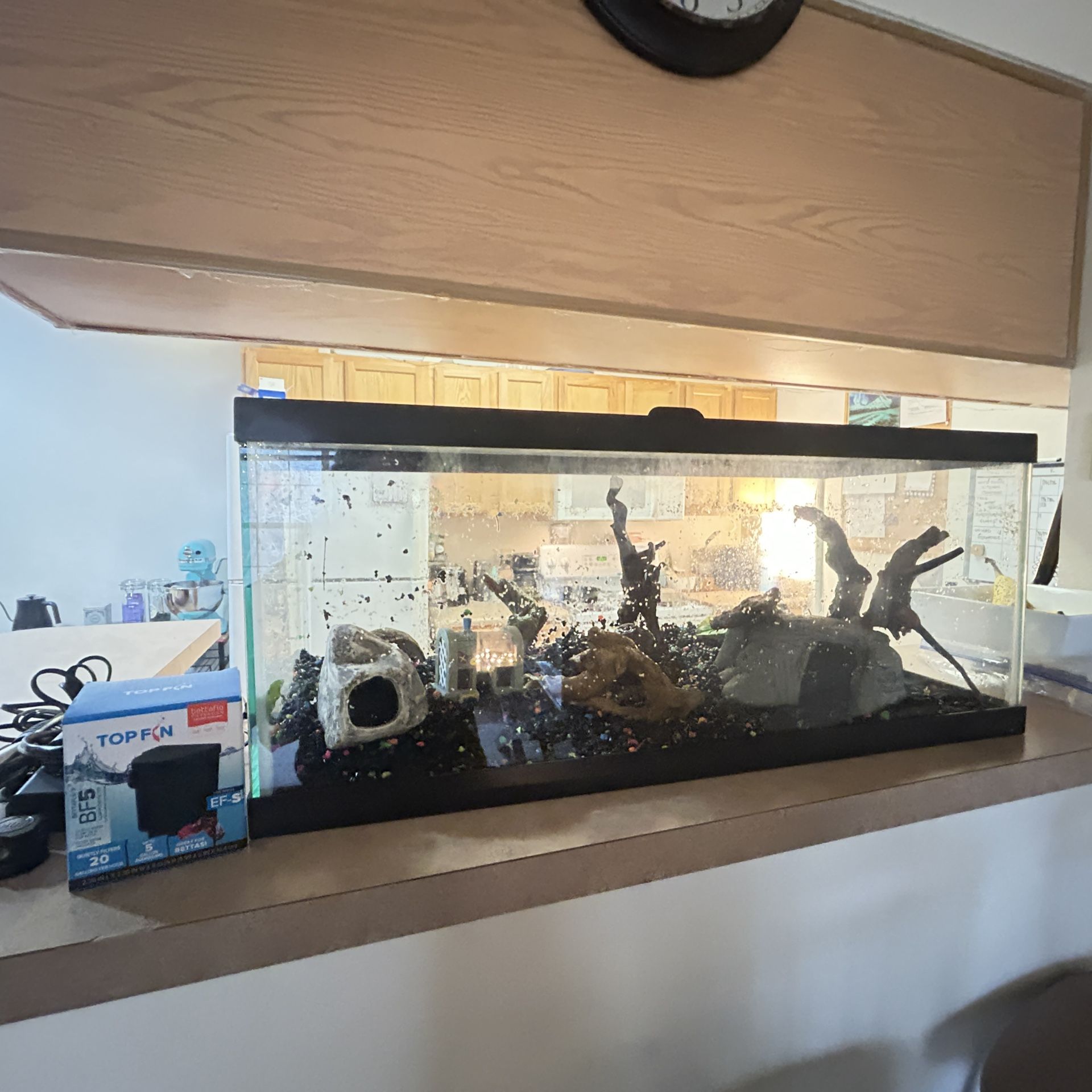 30 Gallon Fish Tank Aquarium With Accessories 