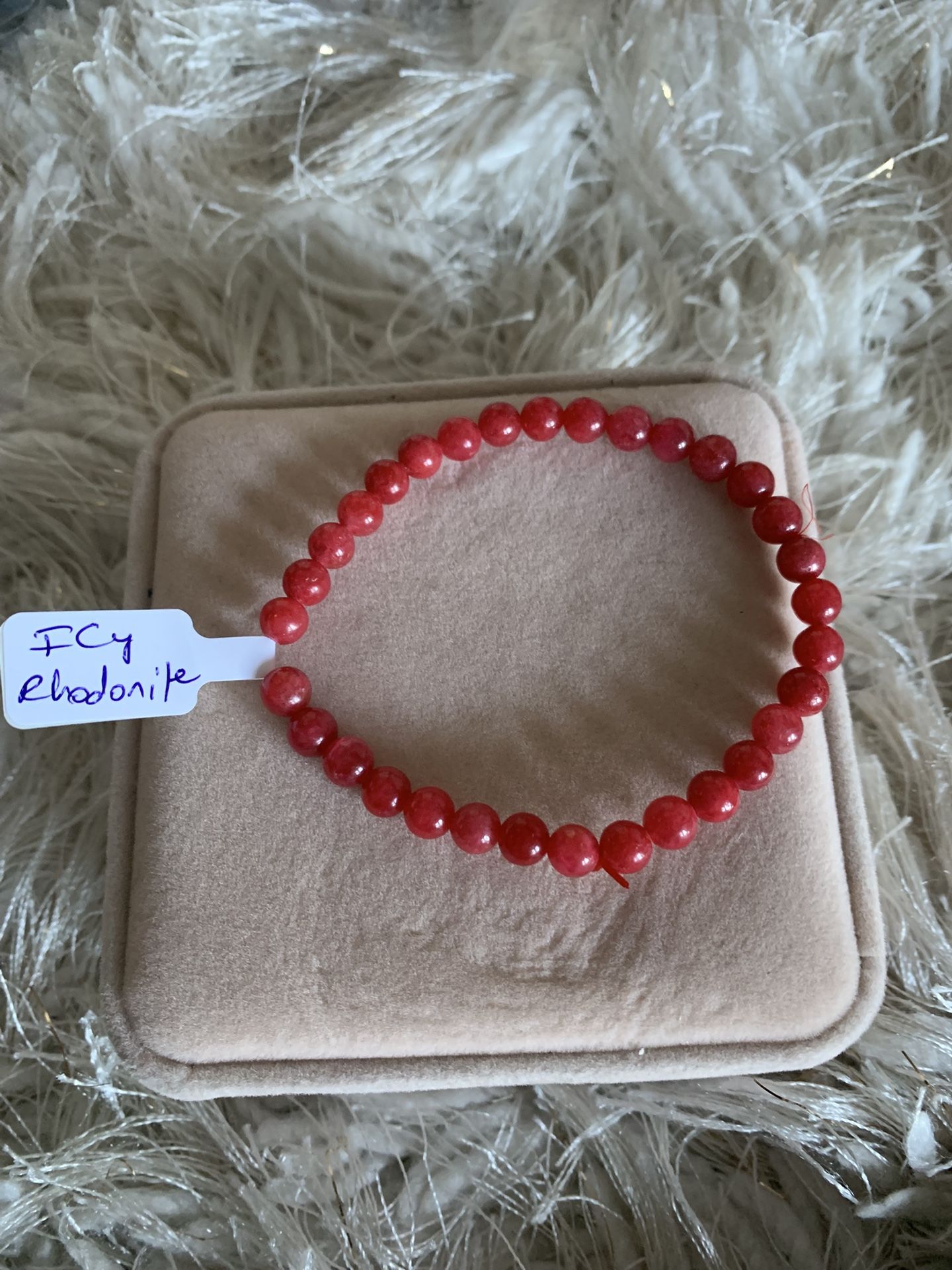 Natural Icy Rhodonite Bracelet