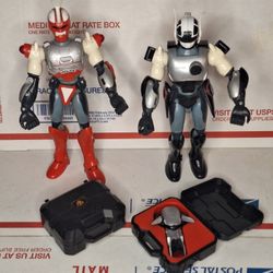 Vintage 1988 Toho Takara Zap Power Force LOT OF 2 Black And Red Police Officer