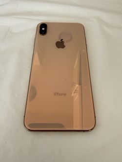 Gold iPhone XS Max. Powers on, screen works.