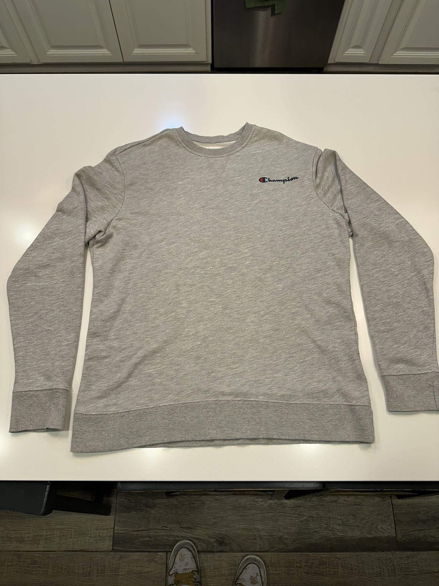 Champion Crew Neck Gray Size Large