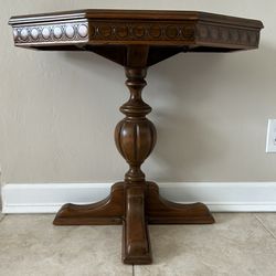 Cherry Wood Demilune / Half Moon Accent Table / Console / Entry Table