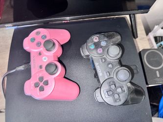 Sony PS3 2 Controllers – Pink & Black