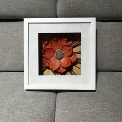 Glass Shadow Box Flower Wall Decor