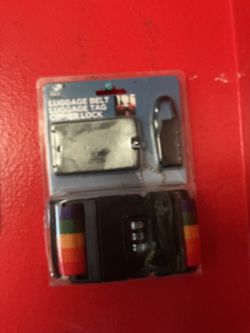 Luggage Belt, Tag & Cipher Lock Set